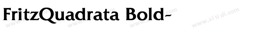 FritzQuadrata Bold字体转换